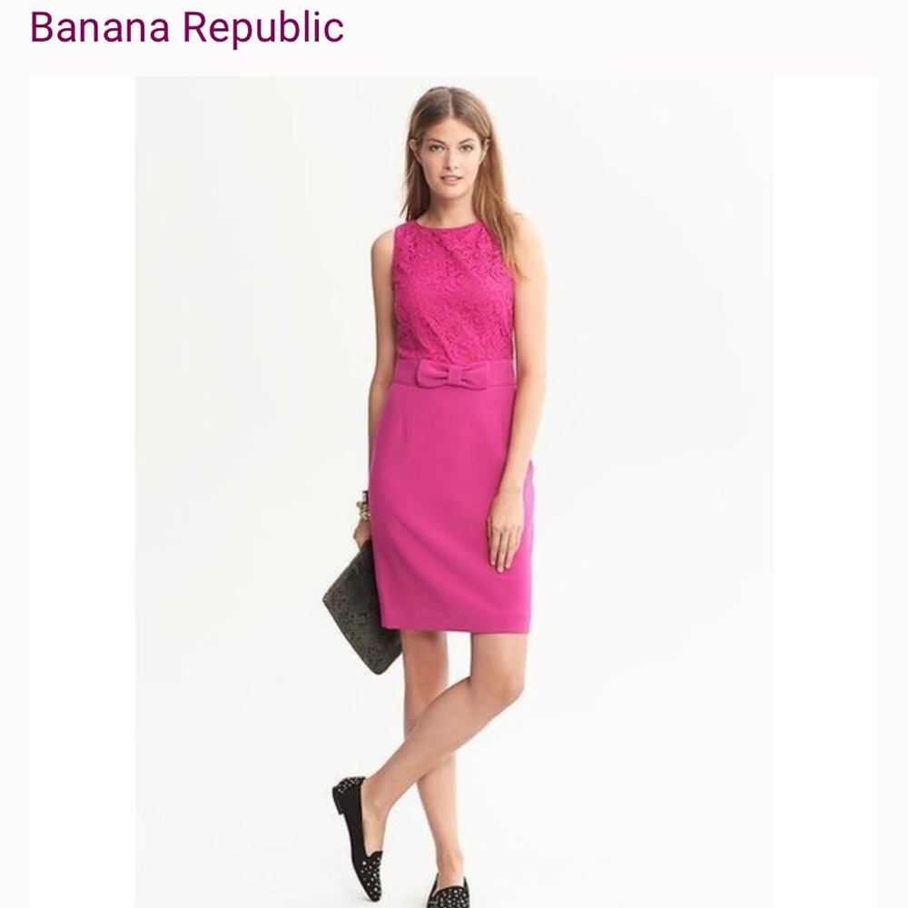 Banana Republic Vintage Fuchsia Lace Dress